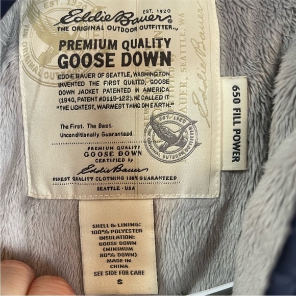 Eddie Bauer Crystal Ridge Down Waist Jacket small blue - Picture 5 of 7